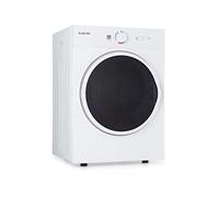 Klarstein Jet Set - Secadora de ropa por salida de aire, Potencia 1020 W, 2 niveles, Temporizador 20-200 min., Tambor de acero inoxidable, Capacidad 3 kg, 60 dB, 49 x 69 x 47,5 cm, Blanco seda
