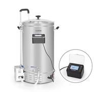 Klarstein Kit para elaborar Cerveza, Olla de maceración, Kit de Cerveza casera, Bomba de circulación, Panel táctil, Temporizador, Acero Inoxidable, 2500 W, Recipiente de fermentación 35 L