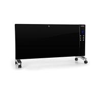 Klarstein Lindholm calefactor, convector, pantalla LED, panel táctil, mando a distancia, programable, 2 niveles: 1000 o 2000 W, termostato: 16-40 °C, seguro para niños, no se recalienta, negro