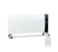 Klarstein Lindholm Calefactor de convección, Pantalla LED, Panel táctil, Mando a distancia, Timer, 2 niveles: 1000 o 2000 W, Termostato 16-40 °C, Bloqueo niños, Protección sobrecalentamiento, blanco