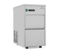 Klarstein Máquina de Hielo - Máquina de Cubitos de Hielo Transparentes, Uso Doméstico y Profesional, Silenciosa con Depósito de Cubitos, 145 W, 20 kg/Día, Plata