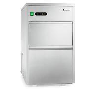 Klarstein Máquina de Hielo - Máquina de Cubitos de Hielo Transparentes, Uso Doméstico y Profesional, Silenciosa con Depósito de Cubitos, 160 W, 26 kg/Día, Plata