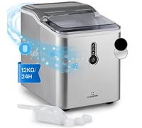 Klarstein Maquina de Hielo para Casa 1,5L, Ice Maker Encimera 12 kg, Maquina para Hacer Cubitos de Hielo Grandes Doméstica para Casa con Panel Táctil y Sistema Fácil Limpieza, Función Rápida