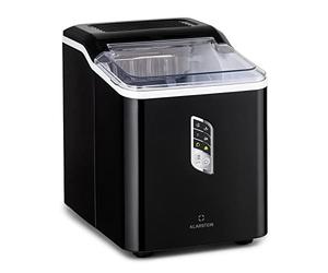 Klarstein Maquina de Hielo para Encimera, Maquina Hacer Cubitos de Hielo para Casa, Producción 12 kg., Depósito Agua Capacidad 1,5 l., Hielos Grandes y Pequeños, Ice Maker con Sistema Auto Limpieza