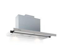 Klarstein Mariana - Extractor de humos plano extraíble, Extracción máx. 500 m³/h, Apto para ventilación y extracción, Potencia 150 W, Iluminación LED, Para montar bajo los muebles, 90 cm, Plateado