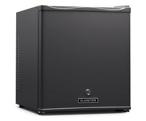 Klarstein Minifrigorífico - 28L, con puerta de cristal, para bebidas y aperitivos, pequeño y silencioso, Estantes regulables, Cerradura, Bisagra de puerta intercambiable, Pies regulables en altura