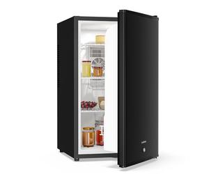 Klarstein Minifrigorífico - 68L, con puerta de cristal, para bebidas y aperitivos, pequeño y silencioso, Estantes regulables, Cerradura, Bisagra de puerta intercambiable, Pies regulables en altura