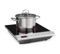 Klarstein MisterCook - Placa vitrocerámica portátil, Vitrocerámica portátil, 2000 W, 8 niveles de potencia y de temperatura, Autoapagado, Seguro para niños, Protección antirecalentamiento, Negro