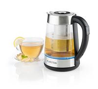 Ostfries Hervidor de agua 2 en 1 Tetera 1,7L 2200W LED Acero inoxidable Cristal Klarstein