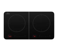 Klarstein Placa de inducción eléctrica, placa de inducción móvil de 2 placas, de de 3500W para camping y hogar, de portátil de 2 placas, moderna de doble