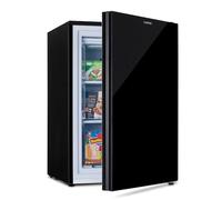 Klarstein Pluto - congelador, puerta frontal, 1 balda, termostato con 5 niveles, hasta -18 °C, patas regulables en altura, 39 dB, 80 litros de capacidad, negro