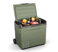 Klarstein PolarForce 40L Nevera portátil - compresor, LCD, -20°C a 20°C, Ruedas Todoterreno, Asas Dobles, protección de batería, Nevera Camping, Verde, Freezer