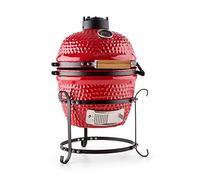 Princesize Parrilla Kamado Parrilla de cerámica Parrilla de acero inoxidable Ahumador BBQ Roja