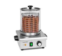 Klarstein Pro Wurstfabrik 450 máquina de perritos calientes - 450 W, 30-100 °C, cilindro de vidrio de Ø 20 cm, jaula desmontable de Ø 17 cm / 5 litros, acero inoxidable, depósito de 1,1 l, plateado