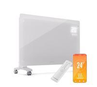 Klarstein Radiador Electrico Bajo Consumo, 2500W con Ruedas, Estufa para Pared o dejar de Pie, Fácil de Transportar, Calefacción Eléctrica