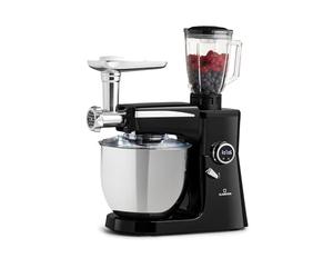 Klarstein Robot de Cocina, Batidora Vaso Multifuncional 2000W Con Picadora de Carne, Batidoras y Procesadores 3 en 1 para la Cocina, Electrodomésticos para Cocinar, Amasadora Acero Inoxidable 10l.