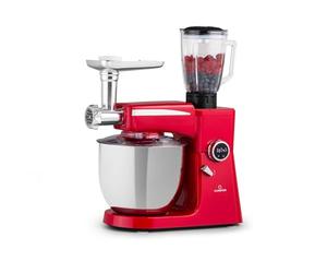 Klarstein Robot de Cocina, Batidora Vaso Multifuncional 2000W Con Picadora de Carne, Batidoras y Procesadores 3 en 1 para la Cocina, Electrodomésticos para Cocinar, Amasadora Acero Inoxidable 10l.