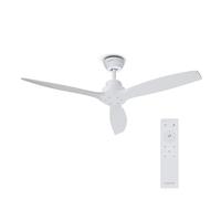 Klarstein Santa Elena Ventilador de Techo 52" - Mando a distancia, 6 velocidades, Silencioso (45 dB), 9060m³/h, Aspas de Madera, Modos Verano e Invierno, Temporizador de 8h