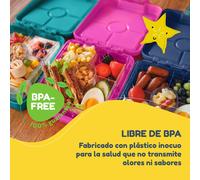 Klarstein schmatzfatz easy snack box 4 compartimentos 18 x 15 x 5 cm (AnxAlxPr) Klarstein