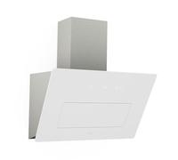 KLARSTEIN SleekAir Campana Extractora - 60cm, 717 m³/h Led 5W, Táctil, Silenciosa, Blanca, Dos Modos de Funcionamiento, Filtro Carbón Activo