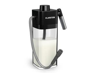 KLARSTEIN SteelPresso Espumador de Leche - 0,55L, Fácil Limpieza, Compatible con Cafeteras SteelPresso, Espuma Cremosa, Montaje Rápido, Superficie Higiénica