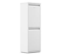 KLARSTEIN Tiyo 3-En-1 Cubo De Basura Cocina - 36 L Separación De Residuos Con Pedal Y Tapa Soft-Close, De Acero Inoxidable, Cubos Extraíbles, Etiquetas Para Clasificación, Blanco