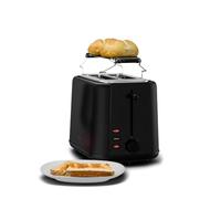 Klarstein Tostadora, Velaire - Tostadora de 2 rebanadas, 800 W, 7 niveles de tostado, descongelación y recalentamiento, calentador de panecillos, bandeja recogemigas extraíble