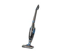 Klarstein TurboHybrid Aspiradora Sin Cable, Aspirador Escoba Ciclónico y de Mano, hasta 50 min de Autonomía, Batería Li-Ion 25,2V, 2 Niveles de Succión, Sin Bolsa, LED, Azul Antracita