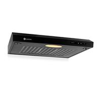 Klarstein UW60BL Campana extractora (210 m³/h Capacidad de extracción, 60 cm de Ancho, Funcionamiento silencioso, Acero Inoxidable)