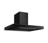 Klarstein Velaire Campana Extractora 90 cm - 595 m³/h, Eficiencia A++, LED, Táctil, Filtro Carbón, 3 Velocidades, Silenciosa, Recirculación & Ducto, Campana Extractora Cocina, Negro