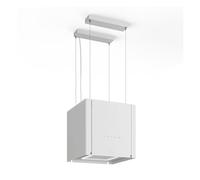 Klarstein Velaire Campana Extractora de Techo - Eficiencia A++, 601 m³/h, 40 cm Elevable, Ultra Silenciosa, Control Táctil, Filtros Lavavajillas, LED, Extractor Cocina, Blanco