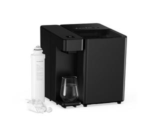 KLARSTEIN Velaire Maquina de Hielo & Dispensador de Agua - Filtro Pac, 2 Tamaños de Cubitos, 2L, 10kg/24h, Panel Táctil, Alarma, Fácil Uso, Maquina de Hacer Hielo para Casa