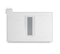 Klarstein Velaire Placa de Inducción con Extractor Integrado - 80cm, 4 Zonas, 8400W Boost, Control Táctil, Campana 597m³/h, Temporizador, Bloqueo Infantil, Indicador Calor Residual