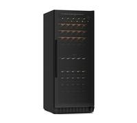 Klarstein Velaire Vinoteca 2 Zonas - 122 Botellas, 5-22°C, Control Táctil, LED, UV, 11 Estantes Madera, Libre Instalación o Empotrable, Nevera Vinos