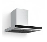 Klarstein Verosteel Campana Extractora 60 cm - 881,6 m³/h, A++, LED, 3 Velocidades + Boost, Filtros Lavavajillas & Carbón, Acero Inoxidable, Táctil, Silenciosa, Cocina