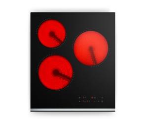 Klarstein Verosteel Placa Vitroceramica 3 Fuegos - 45 cm, 5000 W, 3 Zonas con Ovalada, Control Táctil, Temporizador, Bloqueo Infantil, Vidrio Cerámico Fácil de Limpiar, Vitrocerámica