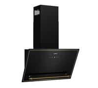 KLARSTEIN Victoria Campana Extractora - 60cm Campana Decorativa, 400 m³/h, A++ Eficiencia, Control Táctil, LED, Silenciosa 52 dB, Negro & Dorado, Extracción & Recirculació