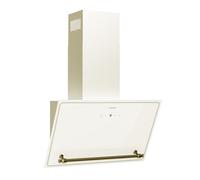 KLARSTEIN Victoria Campana Extractora - 60cm Decorativa, 336 m³/h ontrol Táctil, LED, Silenciosa 52 dB, Crema & Dorado, Extracción & Recirculación