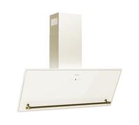 KLARSTEIN Victoria Campana Extractora - 90cm Campana Decorativa, 400 m³/h, A++ Eficiencia, Control Táctil, LED, Silenciosa 52 dB, Crema & Dorado, Extracción & Recirculación