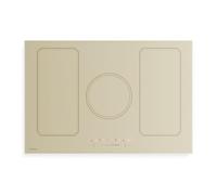 Klarstein Victoria Placa Inducción 77cm - 5 Zonas Flexibles, 11500W Booster, Control Táctil Deslizante, Temporizador & Bloqueo Infantil, Diseño Retro, Cocina Inducción