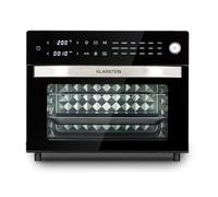 Klarstein Vigor Air Horno freidora sin aceite, horno de aire sin aceite, 1800 W, 30 litros de capacidad, 18 programas, calor superior e inferior, negro