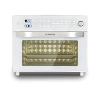Klarstein Vigor Air Horno freidora sin aceite, horno de aire sin aceite, 1800 W, 30 litros de capacidad, 18 programas, calor superior e inferior, blanco