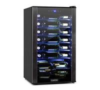 Klarstein Vinomatica nevera para vinos - capacidad para 36 botellas, 95 litros, temperaturas: 4-18 °C, clase G, panel táctil, 6 estantes de presentación, iluminación interior LED, aislado, negro