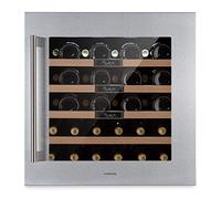 Klarstein Vinoteca de vino refrigerada de una sola zona para interior/exterior, nevera, bar, bodega de vino con vitrina, mini nevera con protección UV, nevera pequeña Touch Control 5-20°C, 92 l, 36