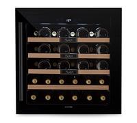 Klarstein Vinoteca de vino refrigerada de una sola zona para interior/exterior, nevera, bar, bodega de vino con vitrina, mini nevera con protección UV, nevera pequeña Touch Control 5-20°C, 92 l, 36