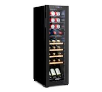 Klarstein Vinoteca nevera frigorífico de vinos, Capacidad para 27 botellas, autónoma con 2 zonas de refrigeración ajustables, equipada con compresor de alta nergética
