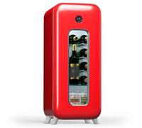 Klarstein Vinoteca para Vinos, Nevera Vino Una Zona, Botellas Vino, Proseco y Cervezas, Vinoteca Pequeña Puerta Cristal para Interior y Exterior, Nevera para Vinos Capacidad 15 Botellas