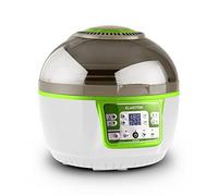 Klarstein VitAir Turbo Freidora de aire caliente 1400 W, Airfryer, cámara de cocción 10 litros, 50 a 230°C, temporizador, elemento calefactor halógeno de infrarrojos, diseño de cúpula, verde-blanco