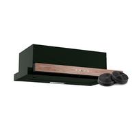 Klarstein ZenFusion Campana Extractora, 60cm Campana Integrada con Control Táctil, 400 m³/h, Eficiencia Energética A, Extractor Telescópico, LED, Filtro de Carbón, Negro