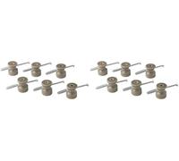 Klartext - Aisladores Belle ÉPOQUE de estilo vintage para instalación con cable trenzado textil, de fina porcelana artesanal, color pardo brillante, Ø20 mm, 6 unidades. (Paquete de 2)